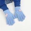 Guantes para niños de 3 a 9 años, otoño e invierno, dibujos animados coreanos para niños y niñas, lindos guantes cálidos para bebés, cinco dedos para niños.