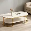 Mesa de centro al por mayor transfronteriza para sala de estar, apartamento pequeño, nuevo modelo 2026, mesa de centro simple moderna de doble capa para comercio exterior