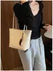 Bolsa grande com padrão trançado transfronteiriço para mulheres, nova bolsa tote de grande capacidade da moda, bolsa de ombro casual diária para mulheres