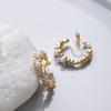 [Morning White Dew] Brincos de argola de pérolas doces e fofos Brincos de prato de incenso de mosquito de clipe de orelha pequeno e fresco para meninas Joker