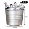 Balde de gelo em aço inoxidável, design elegante, adequado para bares, champanhe, uso comercial, cerveja, vinho tinto e uso doméstico; um pequeno balde de gelo criativo para fazer cubos de gelo