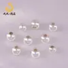 Cobre puro plateado color oro real 18K cuentas sueltas que conservan el color cuentas redondas chapadas en oro pulsera collar cuentas espaciadoras material DIY hecho a mano accesorios de joyería