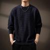 Suéter Redondo para Homem Estilo Retro Italiano Durão, Tricô Novo Estilo Outono Americano, Blusa Pulôver Estilo Preguiçoso