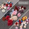 Estilo europeu 3 cabeças concubina imperial rosa multi-cabeça rosa casamento salão de casamento flor parede flor artificial flor decoração de casamento falsa flor atacado