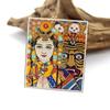 Cinco Mestres Manjusri Pintado à Mão Ouro Thangka Tela Estilo Xizang Figura Capaz Mãe Verde Raposa de Nove Caudas Fada Thangka Tela