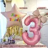 Estilo Ins Rosa Digital Borla Estrella Combinación Globos de Papel de Aluminio Decoración de Fiesta de Cumpleaños para Niña Accesorios Venta al por Mayor