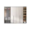 Armario de Aleación de Aluminio para Dormitorio Moderno y Sencillo, Armario de Aluminio Personalizado para Toda la Casa, Gabinete de Vestidor de Gran Capacidad de Una Puerta a Techo