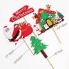 Decoración para Pastel de Navidad Papá Noel Espalda Regalo Decoración para Insertar en Pastel Decoración para Pastel de Navidad Plugin