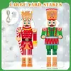 Wenqi Ke 2 Piezas Cascanueces Navideño Grande Decoración para Exteriores con Luces LED Estaca para Jardín Navideño Exterior
