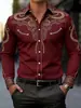 Nueva camisa de manga larga para hombre con estampado 3D para primavera y otoño, top de moda transfronteriza SHEIN, elegante estilo mezclilla