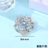 Broche Nova Camélia Vazada Estilosa, Elegante e Sofisticado, Adequado para Ternos e Casacos, Acessório de Broche de Design de Alta Qualidade