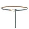 Cinturón Fino de Piel Genuina para Mujer Decorativo Estilo Occidental para Vestido Suéter Abrigo Cintura Ins Moderno Cinturón de Cintura Versátil