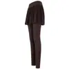 Pantalones Falda de Entrenamiento Pilates Transfronterizos Nuevos Pantalones de Yoga Falsos de Dos Piezas Cintura Alta Cubre Cadera Adelgazantes Pantalones Deportivos