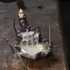 Inciensario de flujo inverso de cerámica más vendido Amazon Más vendido Inciensario de flujo inverso de Loto Piscis Mirando la Cascada Adornos