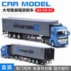 Caminhão porta-contêiner de liga rosa 1:48 32CM pull back modelo de carro transportador modelo brinquedo venda quente transfronteiriça