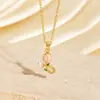 Moda Transfronteriza Accesorios de Flor de Tulipán Collar Estilo Dulce Colgante Pequeño de Flor Fresca Cadena para Suéter Versátil con Temperamento