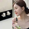 Pendientes de Corona de Perlas Estilo Zhao Lusi Retro Francés con Ganchos de Plata S925, Pendientes de Alta Gama y Elegantes, Modernos y de Lujo Ligero
