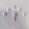 Little Red Book New Cute Cartoon Bunny Nail Art Jóias diy Cream Glue Handmade Photo Frame Hairpin Acessórios