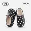 Pantuflas de algodón 2026, pantuflas de interior para el hogar con soporte para el arco, estilo mujer, impermeables, forradas de felpa, diseño de lunares, pantuflas cerradas estilo Birkenstock