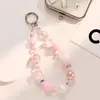 Nova Corrente para Celular Barbie Preto Rosa Doce Sexy Dopamina Acessórios para Celular Ins Corrente com Pingente de Pérolas Joia