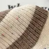 Meias Listradas Bordadas de Cachorro Coloridas Outono Inverno Retro Coreano Meias Largas Fofas Versáteis de Cano Médio Meias da Moda para Meninas