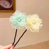 Nuevo Estilo Accesorio para el Cabello de Flor de Malla para Niños, Perfecto para Peinados de Moño de Niñas, una Herramienta Súper Fácil para que las Niñas Pequeñas Creen un Recogido de Hada