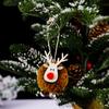 Decorações de festival de Natal feltro fulvo pingente criativo alce cordeiro bola árvore de Natal pendurado presente X20