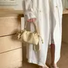Bolsa Nuvem Plissada com Cordão Estilo Coreano para Mulheres 2026 Nova Tendência de Alta Qualidade para Primavera e Verão Bolsa Transversal Versátil e Fashion