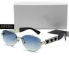 Nuevas Gafas de Sol Metálicas Ovaladas de Montura Completa Unisex Estilo Calle Celebridad de Internet Gafas de Sol Transfronterizas Retro 32003