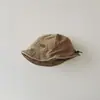 Chapéu de Bebê Coreano Yipan Primavera Retrô Casual Chapéu de Pescador Chapéu Balde para Bebê Chapéu de Sol Infantil