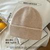 Exportado a Japón sombrero de lana de oveja de alta calidad para mujer otoño e invierno cálido protección para los oídos sombrero de punto circunferencia de cabeza grande cara pequeña sombrero para el frío