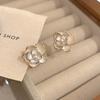 Pendientes de perlas elegantes de estilo coreano y francés para mujer, diseño retro sencillo de nicho, de plata de alta calidad, muy vendidos.