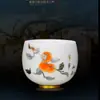 Porcelana Blanca Dehua Porcelana de Jade Grasa de Oveja Taza de Té Personal para Uso Doméstico, Personalizable con Patrón de Logo, Adecuada para Eventos y Regalos, Taza del Anfitrión