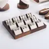 Soporte de Madera de Nogal para Joyería Almacenamiento Soporte para Pendientes Colgador para Collares Soporte de Exhibición para Pulseras Soporte para Anillos Accesorios
