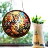 Decoración de Jardín Plana Acrílica Transfronteriza Atrapasoles Pavo Real Hombre de Jengibre Navidad Día de Todos los Santos Regalo Colgante de Jardín