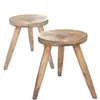 Taburete Creativo de Madera Maciza con Forma de Flor Mueble Taburete Sencillo de Tronco de Madera Taburete Pequeño Macetero para Balcón Banco de Mesita de Noche para Flores