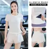 Pantalones de Correr y Fitness de Cintura Alta para Mujer con Bolsillo Trasero, Nuevo Estilo Otoño y Verano, Pantalones de Yoga de Dos Piezas Falsos, Conjunto Levanta Glúteos