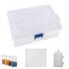 Caja de almacenamiento de 42 cuentas cuadradas pequeñas, caja de herramientas de plástico para pintura de diamantes, caja de almacenamiento para artículos diversos del hogar y escritorio
