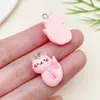 Mezcla de 10 Colgantes de Resina de Dibujos Animados de Gatito Sonriente de 5 Colores para DIY Hechos a Mano Accesorios para Pasadores de Pelo Llaveros Joyería para Orejas