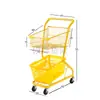 Carrinho de Compras Dupla Camada para Supermercado, Carrinho para Shoppings, Lojas de Conveniência, Ktv, Barracas de Rua, Carrinho de Compras Popular Online de Pegar Bonecos Atacado