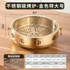 Estufa para preparar té para acampar al aire libre, parrilla para barbacoa, estante multifuncional para barbacoa en casa, fogata, estufa de calefacción, olla para la salud, estufa para preparar té