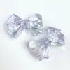 Cuentas Transparentes de Colores con Forma de Lazo Agujero Recto UV Accesorios para el Cabello DIY Cadena para Colgar Bolsos Teléfono Móvil Accesorios de Joyería Material