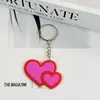 Llavero de Goma Suave Forma de Corazón de Amor Dibujo Animado Anime Estrella Pareja Bolso Mochila Colgante Accesorios En Stock Al Por Mayor