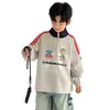 Sudadera con cuello alto para niños, Nuevo estilo Primavera y Otoño 2026, Camiseta básica casual fresca y elegante para niños mayores, Atuendo de otoño para niños
