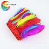 22 colores al por mayor, encaje de plumas de ganso, gran borde de tela flotante, 2 metros, un paquete de cinta de plumas de falda de plumas de pollo