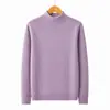 Suéter de Punto de Cuello Alto de Manga Larga Cálido para Mujer, Estilo Nuevo de Otoño e Invierno, Color Sólido