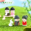 Adornos para terrario de musgo, set de figuras de abuelo y abuela con temática invernal, sus hijos y esposo, decoraciones para ensamblar DIY