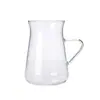Taza de vidrio borosilicato resistente al calor con asa, forma cónica simple, sin pico, utensilio para beber té en casa