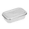Caja de Muestras de Acero Inoxidable 304 Caja de Muestras de Comida para Comedor de Jardín de Infancia Botella Platos Sub-caja con Tapa