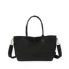 Bolsa de Lona Grande de Gran Capacidad Estilo Coreano Retro Rayas Bolso de Hombro Cruzado Bolso de Mano para Viajes de Negocios